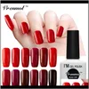 red gel nail polski