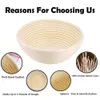 Round/Oval Banneton Proofing Basket Set Rattan Sourdough Proving Wicker Baskets Bread Baking Molds for Dough Fermentation