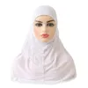 High Quality Medium Size 70*60cm Muslim Hijab with Lace Pull On Islamic Scarf Head Wrap Pray Scarves Womens Headwear Hat