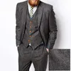 grey tweed wedding suit