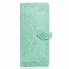 Duitse Flower Kace Lederen Wallet Cevales voor Samsung Galaxy Z Fold 4 3 -voudig 4 vouw3 Mode Standstand Standhouder Flip Cover Embossing Mandala Henna Card Slot Purse