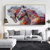 SELFLESSLY Animal Art Two Running Horses Canvas Painting Wall Art Pictures For Living Room Modern Abstract Art Prints Posters332k