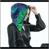 Beanie/Skull Hats, Scarves & Gloves Aessories Drop Delivery 2021 Sequin Hats Ins Paillette Cap Halloween Costume Caps With Mask Set Fashion G