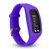 最新のシリコーンLED子供腕時計デジタルLCD歩数計ランステップ歩行距離カロリーカウンター腕時計ブレスレット時計