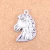 26st Antik Silver Bronze Plated Horse Head Charms Pendant DIY Halsband Armband Bangle Findings 40 * 29mm