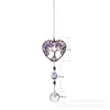Hanging Crystal Suncatcher Life Tree Stone Love Wind Chimes Beads Prism Pendant Maker Drops Hang for Window, Home Decor, Car Charms