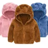 Babykleding herfst en winter dikke warme jas jongens meisjes kinderen pure kleur wollen trui hooded baby 211027