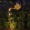 Lámparas solares LED Lámpara de riego de jardín con luces String String Decoración de hadas Adornos de jardinería al aire libre Adorno Decorativo