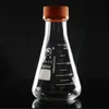 Labs levert 250 ml tot 2000 ml hoog borosilisch glas conische kolf met spiraalvormige driehoekige temperatuurbestendige chemietests