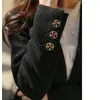 Vinterull Korean Doubled Breasted Long Jackets Coats Women Sleeve Notched Collar Elegant Fashio Outwear Overcoats 210513