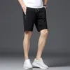 Mens Shorts Casual Cotton Workout Elastic Waist Short Pants Drawstring Beach Shorts with Zipper Pockets B0617 210518