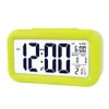 Smart Temperature Alarm Clock LED Digital Backlight Calendar Desktop Snooze Mute Electronic Alarm Clock Watch Battery Power