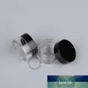 50 adet / grup Promosyon 5g Plastik Yüz Kremi Kavanoz Siyah Kap 5 ML Göz Farı Küçük Konteyner Doldurulabilir Mini Örnek Ambalaj Fabrika Fiyat Uzman Tasarım Kalitesi Son