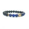 8mm bijoux naturels bracelet élastique brins de perles prier pierre volcanique méditation tête de bouddha hommes et femmes huile essentielle cure d'aromathérapie