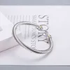 Bracelet Dy Hook Women Fashion Atmosphere Platinum Plated Twocolor ed Wire Hemp Selling Accessories1369965