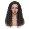 34 36 36 Menselijk haar kant sluiting voorpruiken voor zwarte vrouwen rechte lichaam diep water golf kinky krullend met frontale hoofdband pruik Gluless Pre pluked 10A graad 180% dichtheid