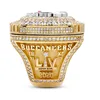 Trois anneaux en pierre 2020-2021 Tampa Bay Buccanee Championship Ring Box Souvenir Fan Men Men Gift Wholesale Taille 8-14