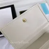 Płócienny portfel ze skóry naturalnej Vintage Women Designer Classic Short Card Holder Długie torebki z łańcuszkiem Mini Crossbody Torby Torebki