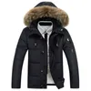 Vinter Duck Down Jacket Män Luxury Parka med Fur Hat Hooded Oversized Puffer Cargo Coat Male Outdoor Brand Clothing 2021 Y1103