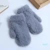 1pair Daily Mittens Outdoor Camping Faux Fur Women Gloves Soft One Size Comfortable Protect Hands Winter Warm Travel Fashionable Five Finger