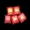 Party Decoration 12st Colorful Flash LED Ice Light Glow in the Dark Auto Luminous Cubes Christmas Wedding Festival Bar Tool344C