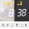 Ashowner 3d grande LED Digital Wall Clock Data Hora Celsius Nightlight Display Tabela Desktop relógios despertador de sala de estar H1230