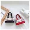 Designer bambini borsa principessa borse moda ragazze plaid stampato borse a tracolla conchiglia bambini portafoglio in pelle PU donna metalli cha9006817