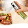 Tragbarer Glas-Ölsprüher, Olivenpumpe, silberner Edelstahl-Sprühölflaschen-Sprüher, Dosenglas-Topf-Werkzeug, Dosentopf-Ölsprüher, 100 ml