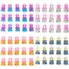 الملونة الدب المعلقات ساطع الراتنج bicolor 2020 عيد الميلاد سحر المفاتيح حلية مصغرة متعددة الألوان حلقة رئيسية شنقا 4jy g2