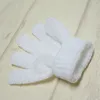 100 adet Banyo Scrubber Beyaz Naylon Vücut Temizleme Duş Eldiven Peeling Banyo Eldiven Beş Parmak Banyo Banyo