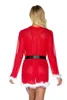 Zabawny kostium świąteczny Cosplay Mundur Temptation Rola Pragnij Kostium Seksowna bielizna zima czerwona sukienka 211208