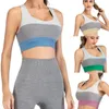 Gym Clothing Running Fitness Yoga Bra Womens Stripe Sexy Splice Sports Vest Tank Tops Underwear