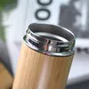 360ml 450ml Bamboo Travel Thermos Cup Stainless Steel Water Bottle Vacuum Flasks Insulated Thermos Mug Tea Bardak Cups RRA9154