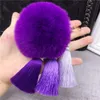 Coreano creativo ghiaccio nappa di seta femminile catena chiave ciondolo catena chiave dell'automobile Rex palla di pelliccia di coniglio Ciondolo borsa peluche