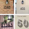 Hausnummernschild #0–9 Huisnummer für den Außenbereich, silberfarben, 15,2 cm. Türnummernschild, Hausadresse, Beschilderung, Zahlen, Casa Exterior, große andere Türbeschläge