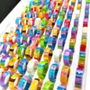 Bulk lots 100pcs Beautiful Resin Acrylic Rings 7mm Colorful Charm Rings for Women Transparent Candy Color Girls Party Jewelry235j