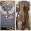 Japansk Preppy Style Summer Women Mini Dress Peter Pan Collar Kaki Blå String Femme Robe Bomull Linen Kawaii Student 210520