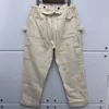 Pantaloni cargo KAPITAL multitasche in tela tessuto pesante Uomo Donna Pantaloni multilinea Nero Albicocca Uomo200v