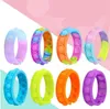 5 different styles Fidget fun stress relieving toy at work by turning on the flip key ring jigsaw pressing finger foam band silicone bracelet toys