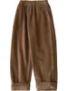 Corduroy Y2K Baggy Joggers Kvinnor Byxor Vintage Wide Leg Brown Low Waist E Girl 90s Estetiska Byxor Kvinnliga Sweatpants S 211115