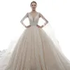 Fashion Grace Wedding Dress Bridal Sen-Line Trailing Wedding Double-Shoulder Shawl Huvudbröllop Klänningar Stil Oversize Custom Vestido de Novia