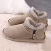 2023 delle nuove donne Low-Top in morbida pelle e pile stivali da neve con la suola spessa moda versatile all'aperto scarpe di cotone caldo