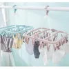 Rastrelliere ganci 32 clip pieghevole abbigliamento abbinatore per bambini bambini adulti calze antivento di essiccazione in plastica