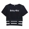 Goth T-shirt Y2k Crop Tops Women Clothing Harajuku Graphic Moto T Shirts Vintage Punk Tees Kawaii Basic Toppies 28445X 210712