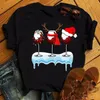 T-shirt feminina Zogankin engraçado Natal vidros de vinho tops moda meninas camisetas unisex casual manga curta preta