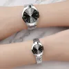 YASHIDUN Bracciale in acciaio inossidabile Amanti del temperamento moderno Orologi Batteria al quarzo di lusso Orologio da donna con diamanti Orologio da polso luminoso247r