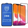 واقي شاشة زجاجي مقسى 10D 9H صلابة تغطية الغراء الكاملة فيلم حارس منحني لـ iPhone 15 14 13 Pro Max 12 Mini 11 XS XR X 8 7 Plus SE