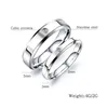 Moda Círculo Brilhante Círculo Cúbico Anéis de Casamento De Casamento De Aço Inoxidável Rosa Anel de Amor de Ouro para Mulheres Presente de Noivado Homens