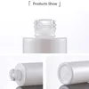 Elegant White Porcelain Cosmetic Glass Essential Oil Dropper Bottles 50ml With Eye Pipette