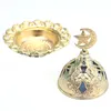 Metalowe lampy zapachowe Creative Star Moon Feather kadzidło Arab Arab Home Decoration Censer Tool 0426